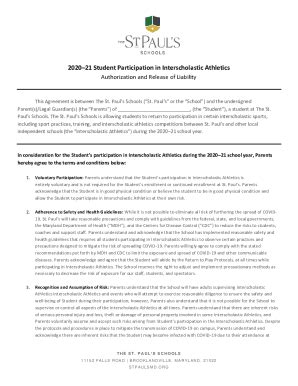 Fillable Online AUTHORIZATION TO PARTICIPATE IN INTERSCHOLASTIC