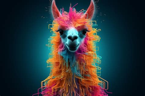 Premium AI Image | Llama art wallpaper showcasing the arriving of a new ...