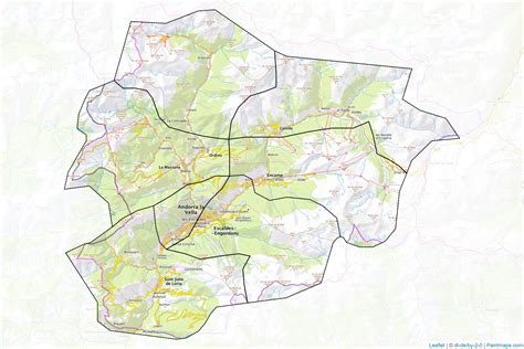 Make Printable Andorra Maps With Border Masking Cropping Using