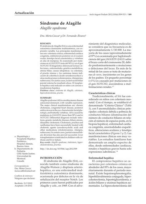 PDF Síndrome de Alagille Sociedad Argentina de Pediatría PDF