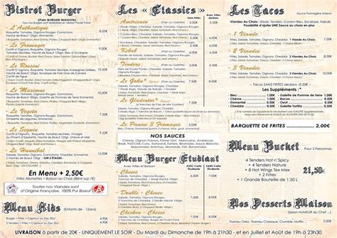 Menu Au Il Tait Une Faim Restaurant Le Beausset