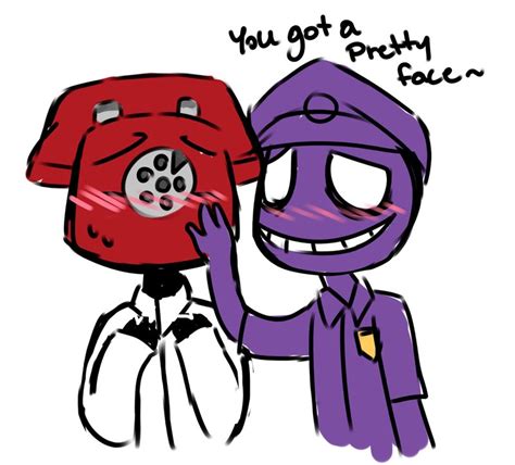 Five Nights At Freddys 2 Purple Guy And Phone Guy Милые рисунки