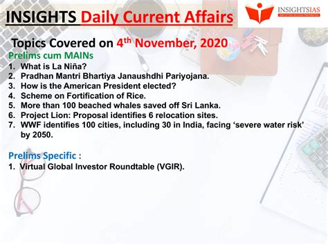 Current Affairs November Insightsias