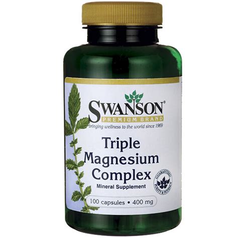 Swanson Triple Magnesium Complex Capsules, 400 mg, 100 Ct 87614018089 ...