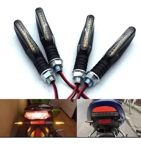 Kit X 4 Guiño Giro Moto Secuencial Progresivo 12 Led Cuota