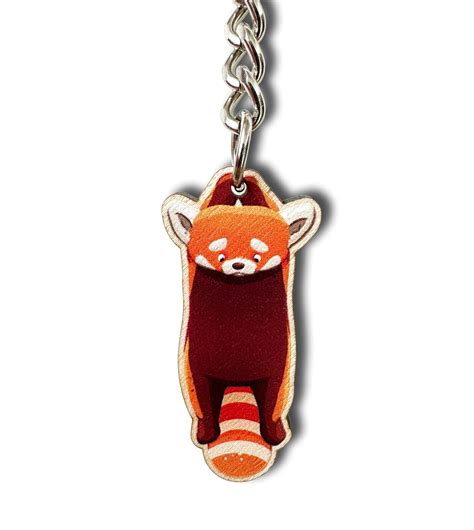 Peachyapricot Cute Red Panda Keychain Backpack Charm