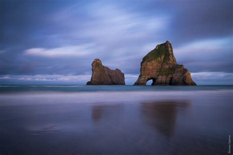 Hintergrundbilder Nzl Wharariki Strand Torbogen Inseln Neu