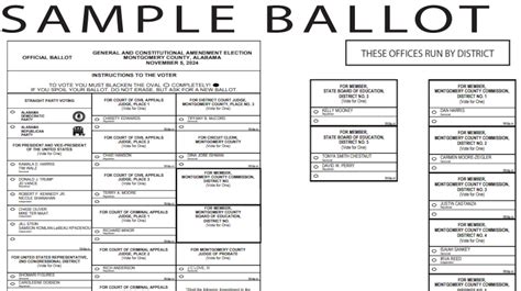 Election Day 2024 Get Sample Ballots For Every Alabama County