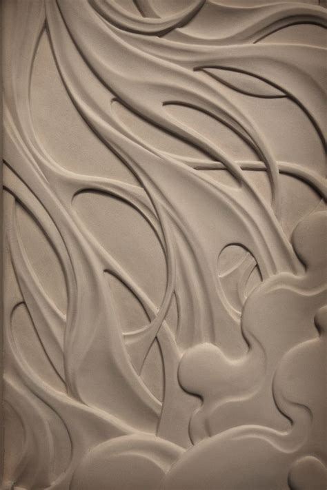 Empire Tate Art Deco Style Bas Relief Designed And Hand Carved By