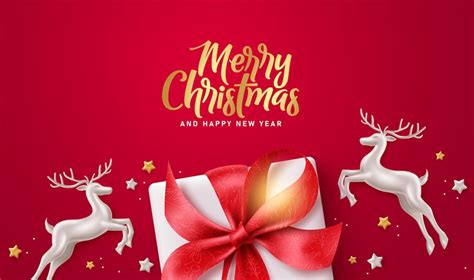 Premium Vector Merry Christmas Text Vector Background Design