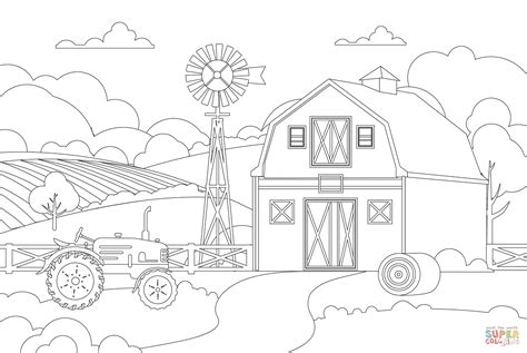 Barn coloring page | Free Printable Coloring Pages