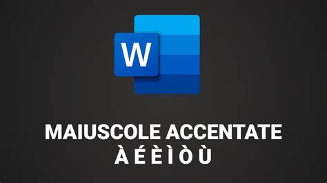 Come scrivere lettere Maiuscole Accentate Word scrivere À É È Ì Ù Ò