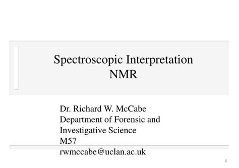 Ppt Spectroscopic Interpretation Nmr Powerpoint Presentation Free