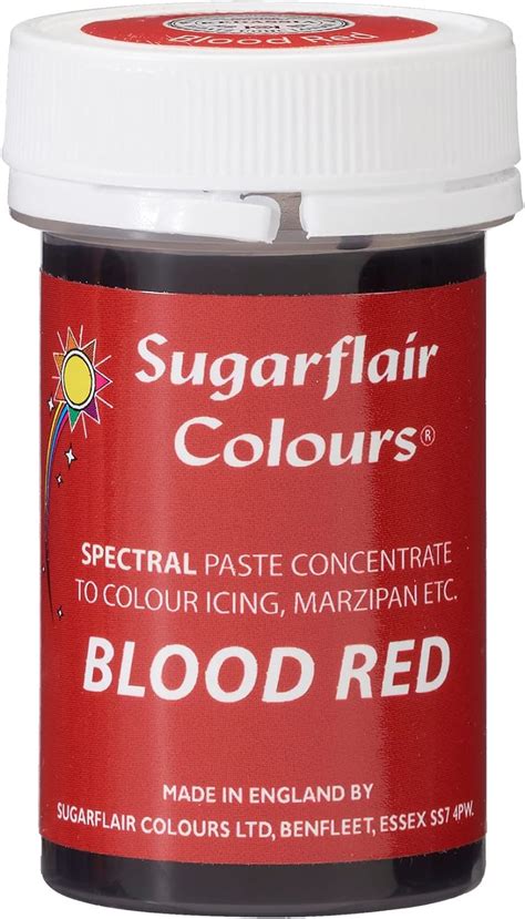 Sugarflair Blood Red Spectral Food Colouring Paste Highly Concentrated