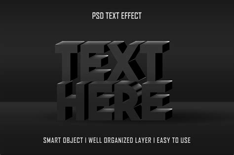 D Text Here Editable Text Effect Psd Graphic By Chaska Id Creative