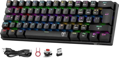 Terport Z 11 Teclado Mecánico Gaming En Español Con 62 Teclas 3 Modos