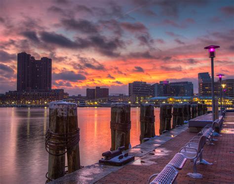 Baltimore Skyline, Inner Harbor Sunset Fine Art Color Photograph ...