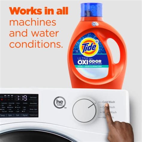 Tide With Ultra Oxi Odor Eliminators Original Scent Liquid Laundry