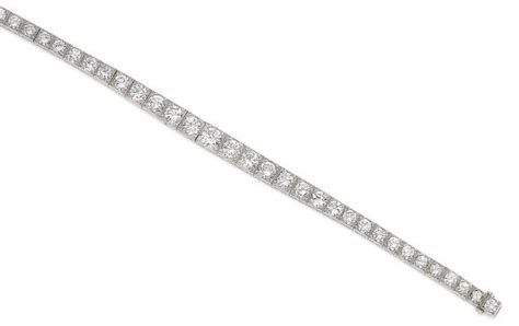 Bonhams A Diamond Line Bracelet