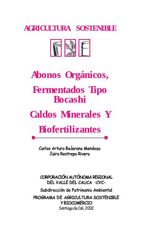 PDF Cartilla abonos biofertilizante y caldos 1 Abonos Orgánicos