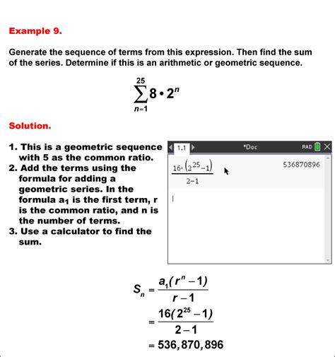 Math Example Sequences And Series Example 9 Media4math