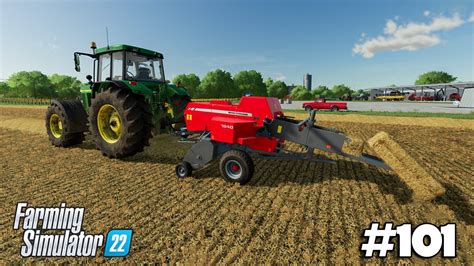 PRASOWANIE SŁOMY W MAŁE KOSTKI Farming Simulator 22 101 YouTube