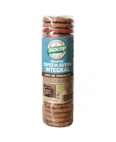 Galletas De Copos De Avena Integral Con Chips De Chocolate De Biocop