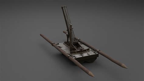 D Model Type Mm Infantry Mortar Vr Ar Low Poly Cgtrader