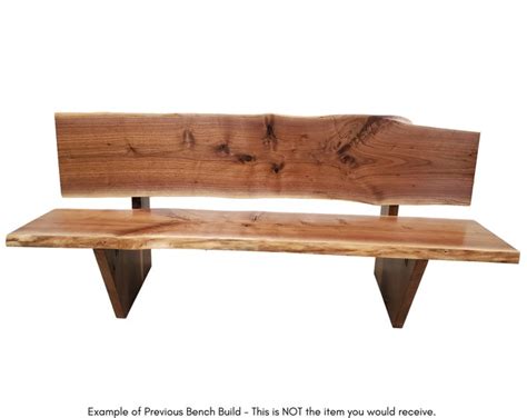 Live Edge Bench With Back - Etsy