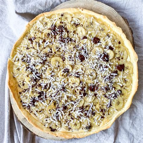 Tarte Banane Chocolat Noix De Coco Fourneaux Et Fourchettes