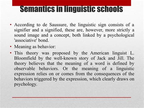 Semantics And Pragmatics Ppt