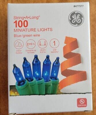 Ge String A Long Count Ft Blue Incandescent Christmas String