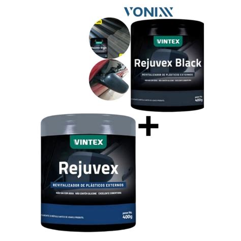 Kit Vonixx Rejuvex Vintex Revitalizador Renova Plasticos Externos