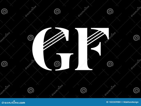 Initial Monogram Letter Gf Logo Design Vector Template Gf Letter Logo