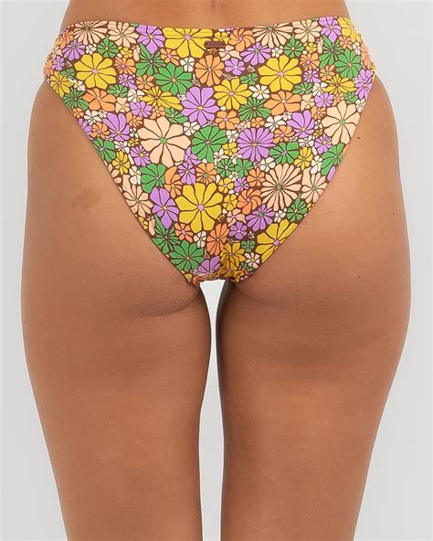 Shop Roxy All About Sol Hipster Bikini Bottom In Root Beer All About Sol Mini Fast Shipping