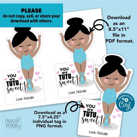 Editable You Are Tutu Sweet Printable Ballerina Scrunchie Party Fa