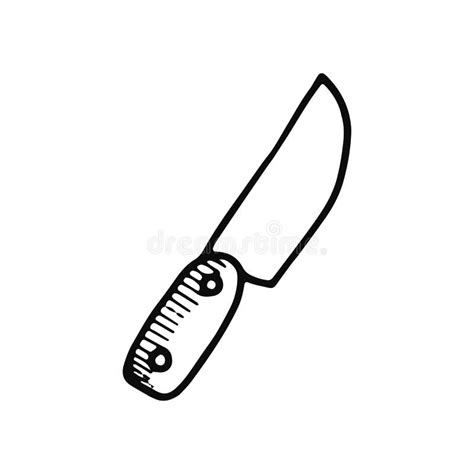 Icono De La Cocina Del Cuchillo Silueta Aislada Del Vector Del Objeto