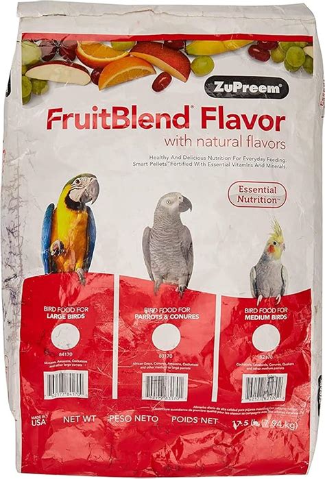 Amazon Zupreem Fruitblend Flavor Pellets Bird Food For Large