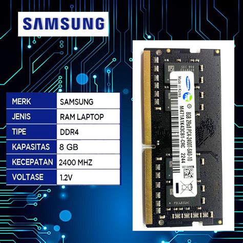 Jual MEMORY RAM LAPTOP SODIM SAMSUNG DDR4 8GB PC4 2400T Shopee Indonesia