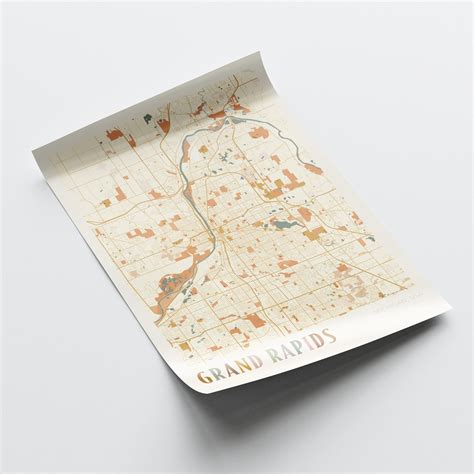 Grand Rapids Map Poster, Grand Rapids Print, Grand Rapids Poster, Grand