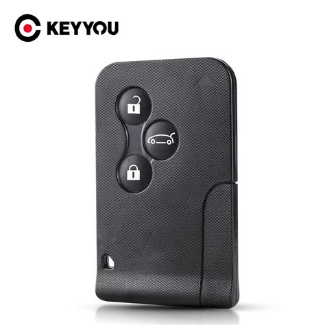 Keyyou Button Smart Card For Renault Clio Logan Megane Koleos