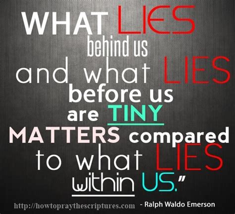 WHAT LIES WITHIN US