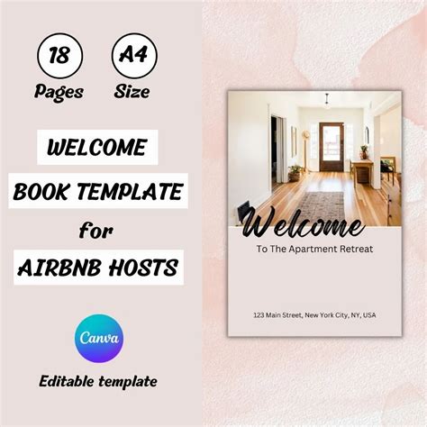 Airbnb Welcome Book Template Modern Guest Book Editable Canva