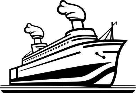 Cruise, Black and White Vector illustration 24564646 Vector Art at Vecteezy