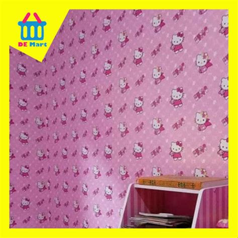 747 Wallpaper Dinding Kamar Hello Kitty Pink - MyWeb