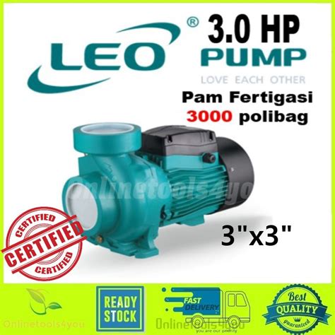 LEO ACM220B3 Centrifugal Water Pump Pam Air 3HP 3INCH PAM AIR KEBUN