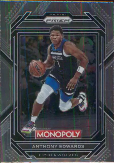 2022 23 PANINI MONOPOLY Prizm 53 Anthony Edwards Minnesota