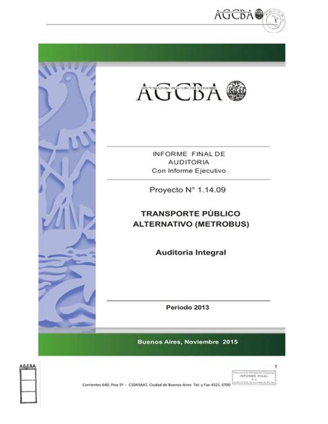 Informe Auditoría General de la Ciudad de Buenos Aires