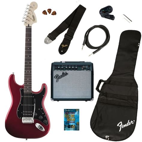 Squier Affinity Strat Pack HSS with Frontman Amp – Candy Red – myO'things