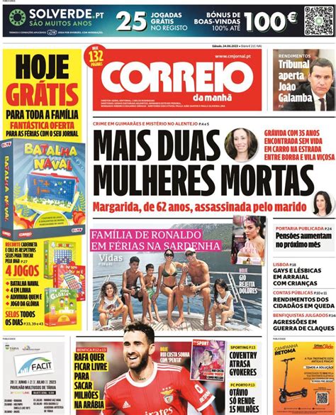 Capa Correio Da Manh Junho Capasjornais Pt